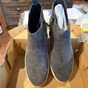 TOMS Jamie Suede Leather Shoes - Pavement Gray